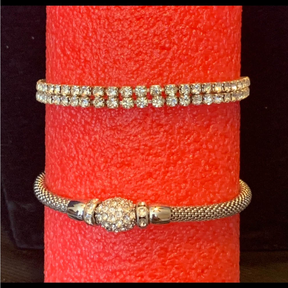 2 Rhinestone Stretch Bracelets. - Picture 5 of 7